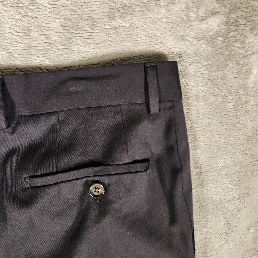 Hugo Boss Dress Pants Mens 44S Black Excellent Pasolini Movie Cuffed Trousers - Picture 13 of 14